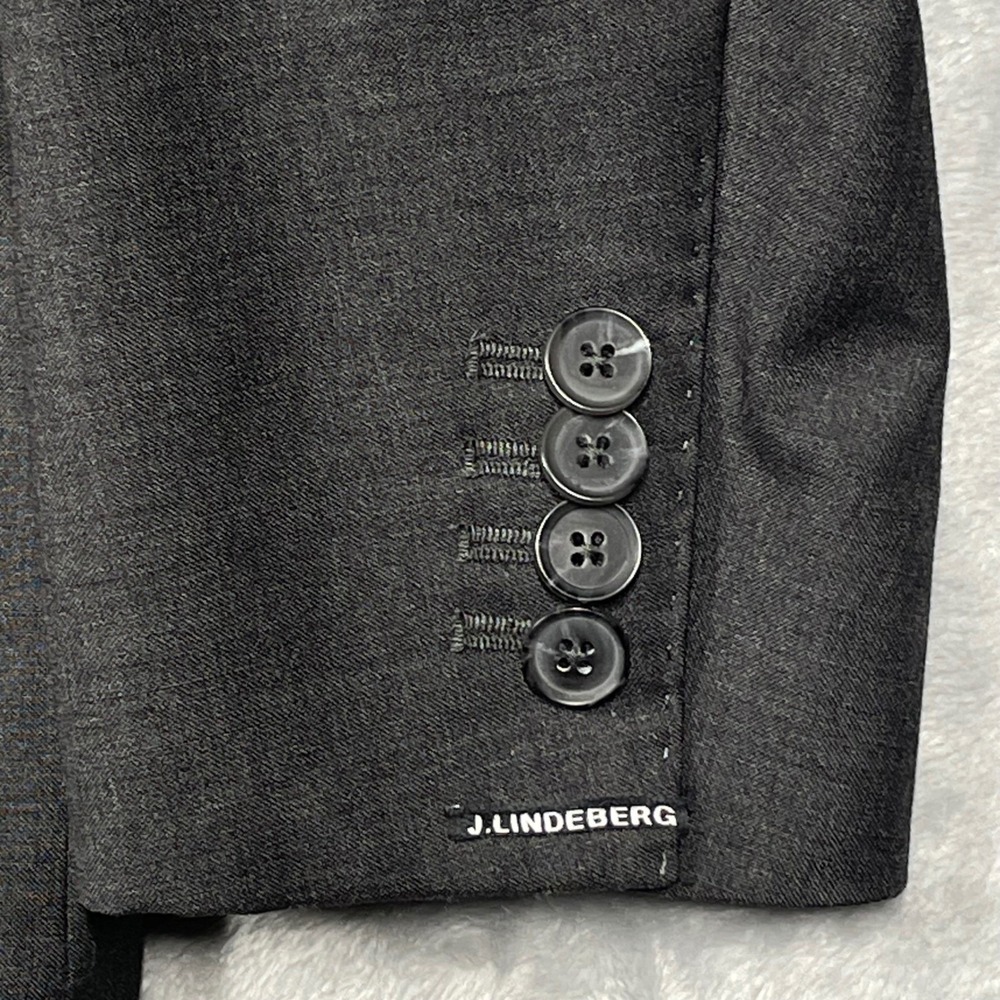 J.Lindeberg Hopper Slim Fit Charcoal Grey Virgin Wool Blazer Angelico 52L